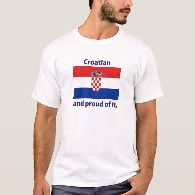 stolt kroatisk T-tröja T-shirt (Framsida)
