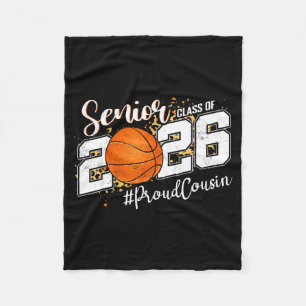 Stolt Kusin 2026 Senior Basketboll Grafisk Konst Fleecefilt