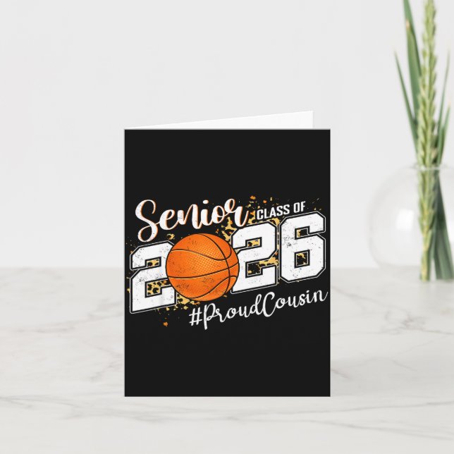 Stolt Kusin 2026 Senior Basketboll Illustration Kort (Framsida)