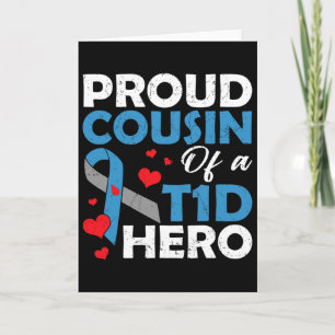 stolt kusin av typ 1-diabetes Hero Warrior Sup Kort