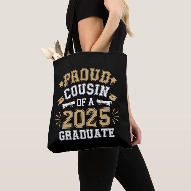stolt kusin för familjen Studenten i Student 2025 Tygkasse (Närbild)