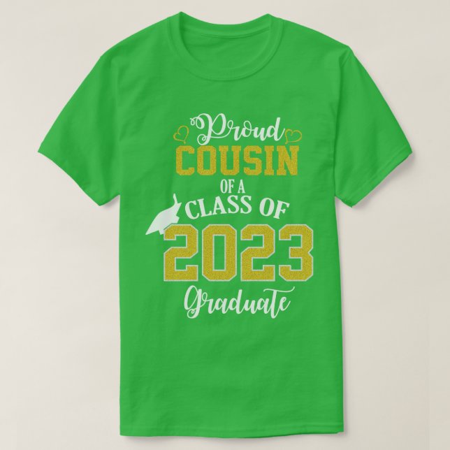 stolt kusin i klass 2023 student t shirt (Design framsida)