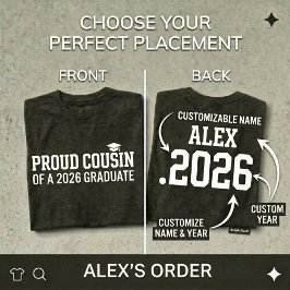 STOLT KUSIN Klass 2026 Personlig Examen T Shirt