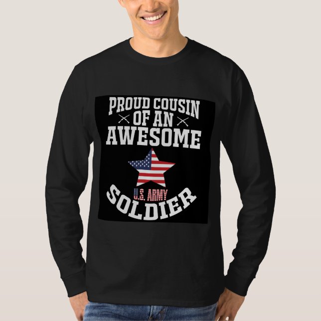 stolt kusin till en amerikansk soldat i Fantastisk T Shirt (Framsida)