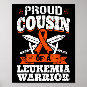 stolt kusin till Leukemi Warrior Cuz Awareness R Poster