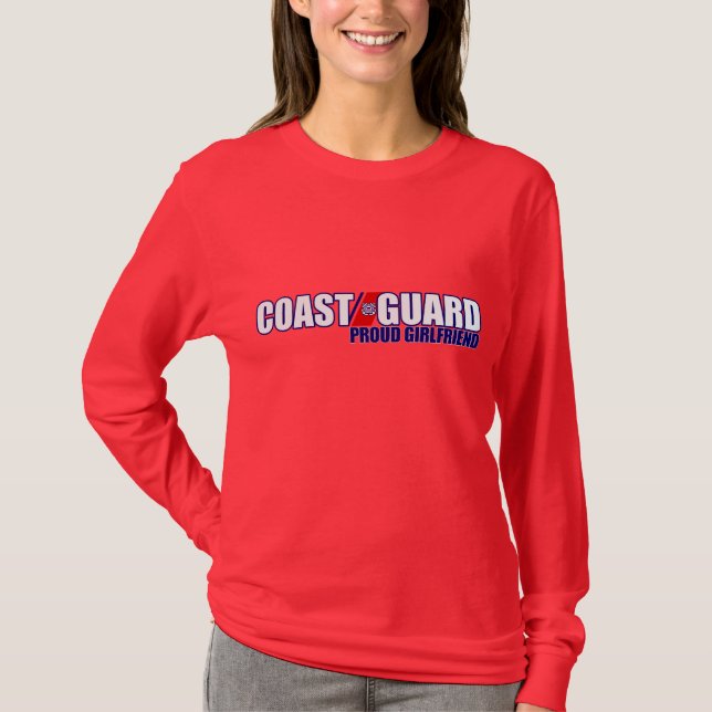 Stolt kustbevakningflickvän t-shirt (Framsida)