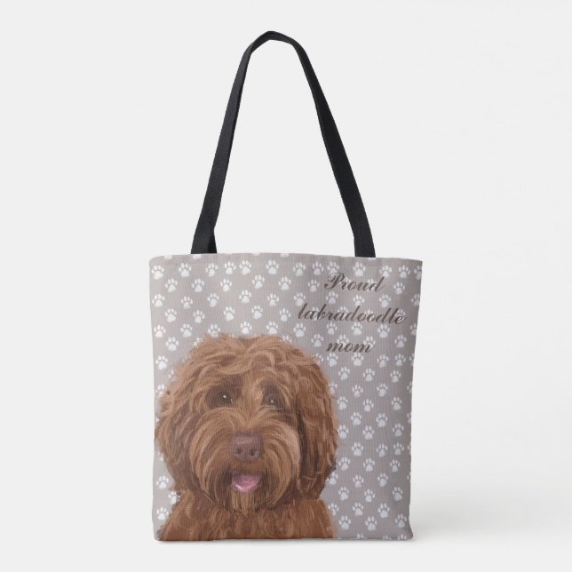 Stolt Labradoodle mamma <3 Tygkasse (Baksida)