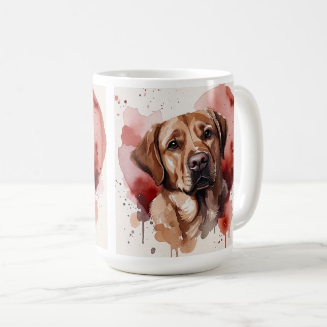 Stolt Labrador-mamma-mugg | Alla hjärtans dag pres Kaffemugg (Framsida höger)