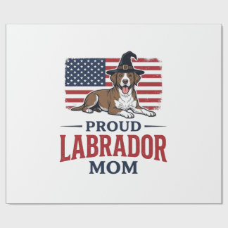 Stolt Labrador-mamma Patriotisk hund Halloween-trö Presentpapper