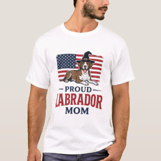 Stolt Labrador-mamma Patriotisk hund Halloween-trö T Shirt