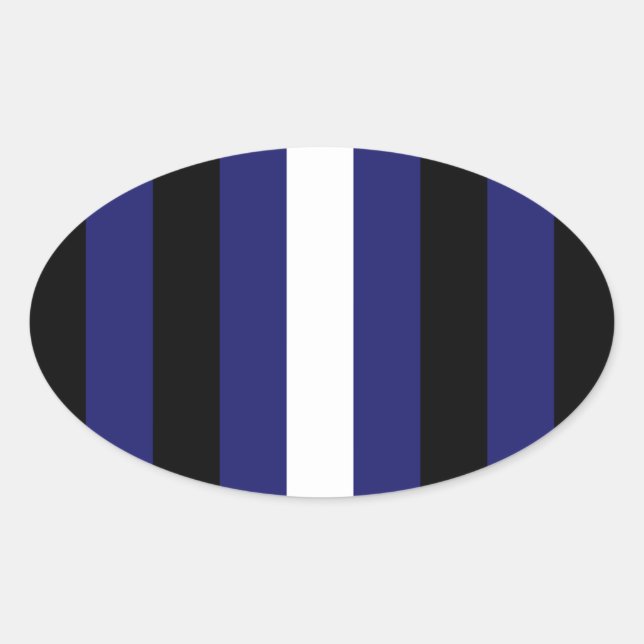 Stolt läderdesign ovalt klistermärke (Framsida)