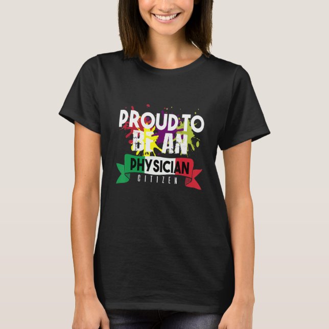 Stolt läkarmedborgare yrke karriär arbetare 2 t shirt (Framsida)