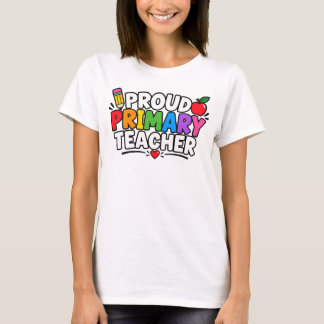 Stolt lärare på grundskolan vy 1 Stolt grundskola T Shirt