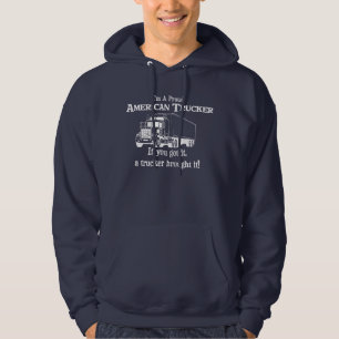 Stolt lastbilsförare sweatshirt med luva