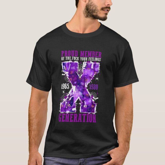 stolt ledamot av dina känslor Generation X Hal T Shirt (Framsida)