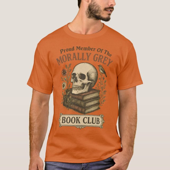 stolt ledamot av Klubben Morally Grått Bok T Shirt (Framsida)