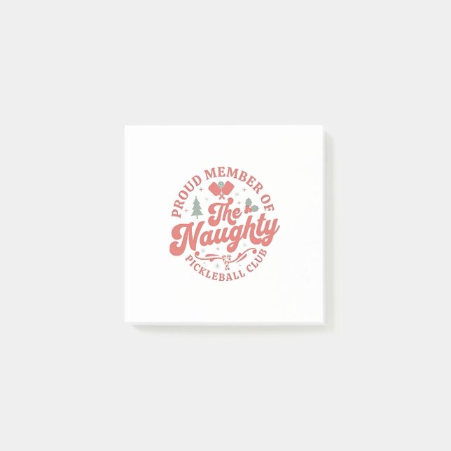 stolt ledamot av Klubben Naughty Pickleball Post-it Block (Framsida)