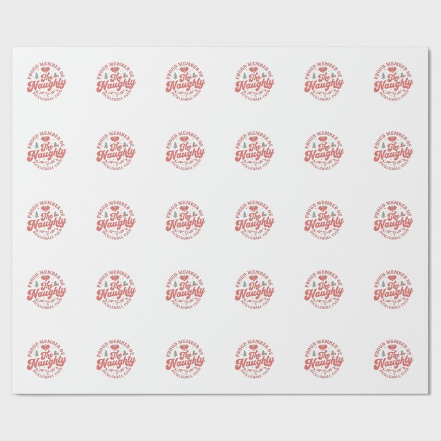 stolt ledamot av Klubben Naughty Pickleball Presentpapper (Platt)