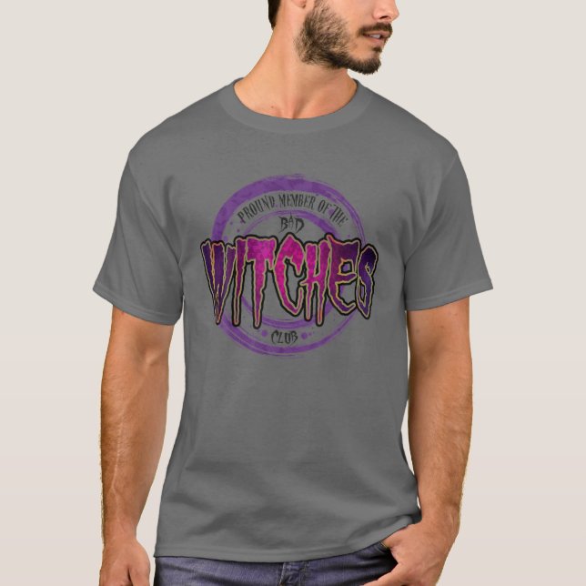 stolt ledamot av Klubben Witchy Vibes, dålig Witch T Shirt (Framsida)