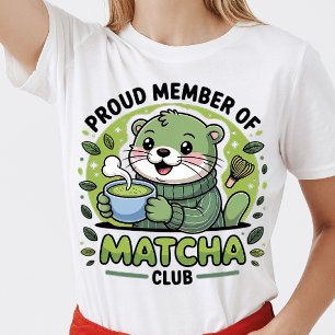 stolt ledamot av Matcha Klubb - Cute Matcha Älskar T Shirt