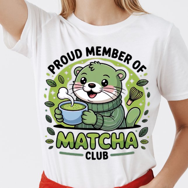 stolt ledamot av Matcha Klubb - Cute Matcha Älskar T Shirt (Skapare uppladdad)