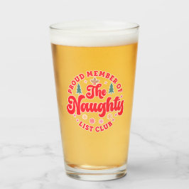 stolt ledamot av Naughty List Klubb jul Glaskopp