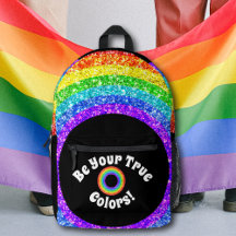 Stolt LGBT-regnbåge glitter var dina sanna färger