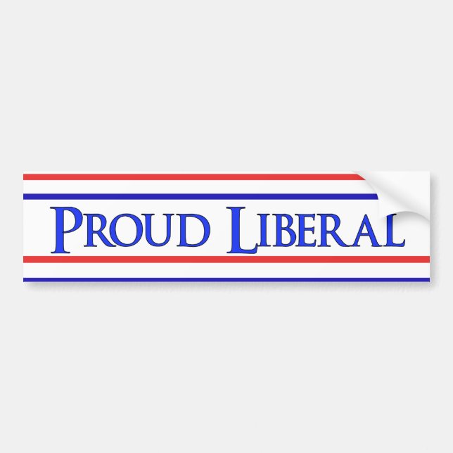 Stolt liberal person bildekal (Framsidan)
