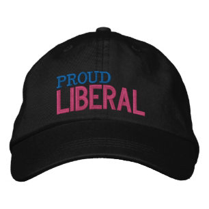 Stolt liberal person broderad keps