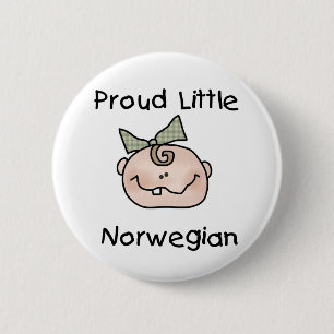 Stolt lite norrman för flicka knapp