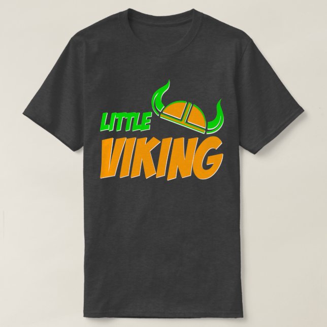 stolt liten Viking Warrior med Helmet T Shirt (Design framsida)