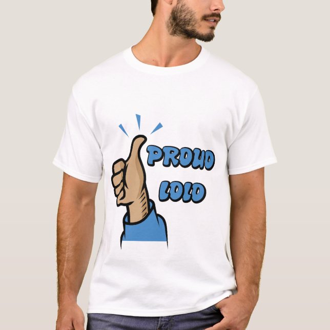 "Stolt Lolo" manar T-tröja T-shirt (Framsida)