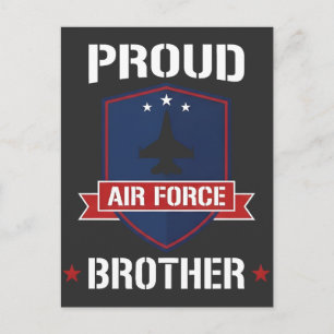 Stolt Luftvapen Militär Bror Crest Emblem Vykort