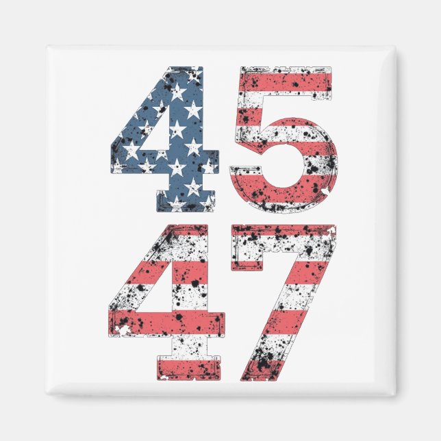 Stolt Maga 47:e Trump Vann Inauguration Day Magnet (Framsidan)