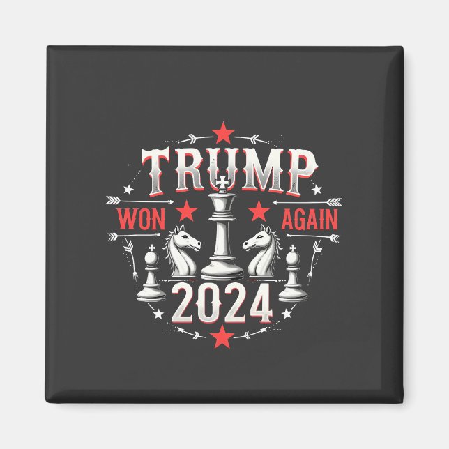 Stolt Maga Trump Vann igen 2025 Inaugurationsdag  Magnet (Framsidan)