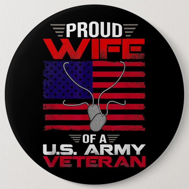 stolt maka till amerikansk arméveteran, amerikansk knapp (Framsida)