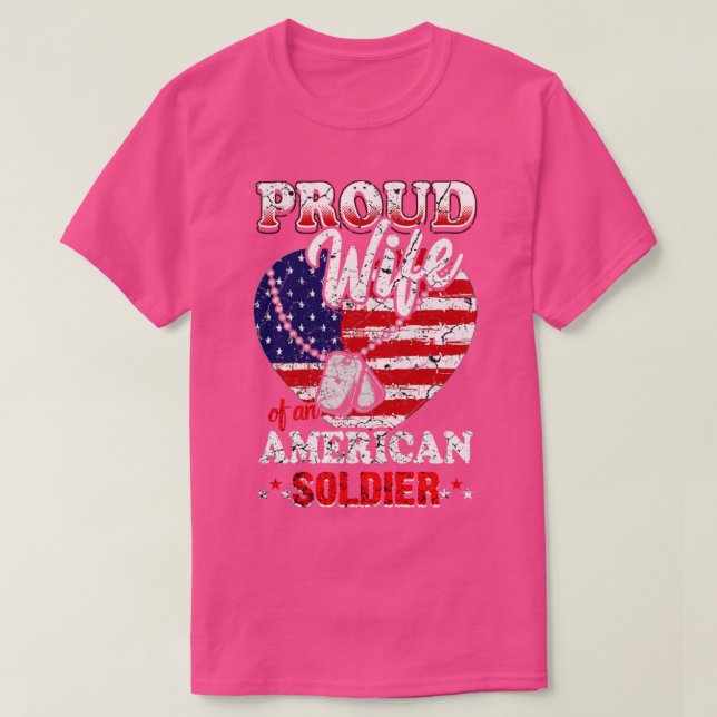 stolt maka till en amerikansk soldat t shirt (Design framsida)
