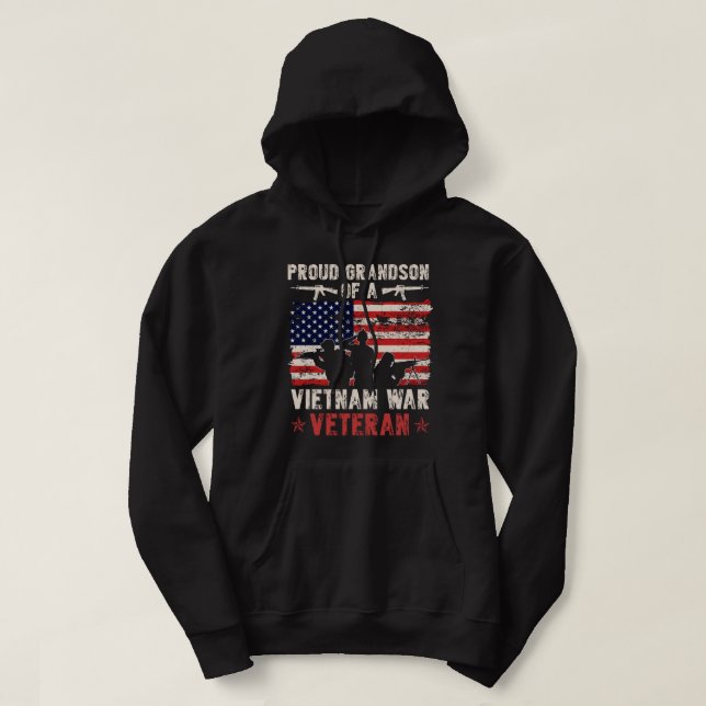 stolt maka till Vietnam Veteran| Proud Vietnam Vet Hoodie (Design framsida)