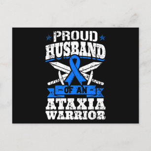 stolt Make i en Ataxi Warrior Awareness Ribbo Vykort