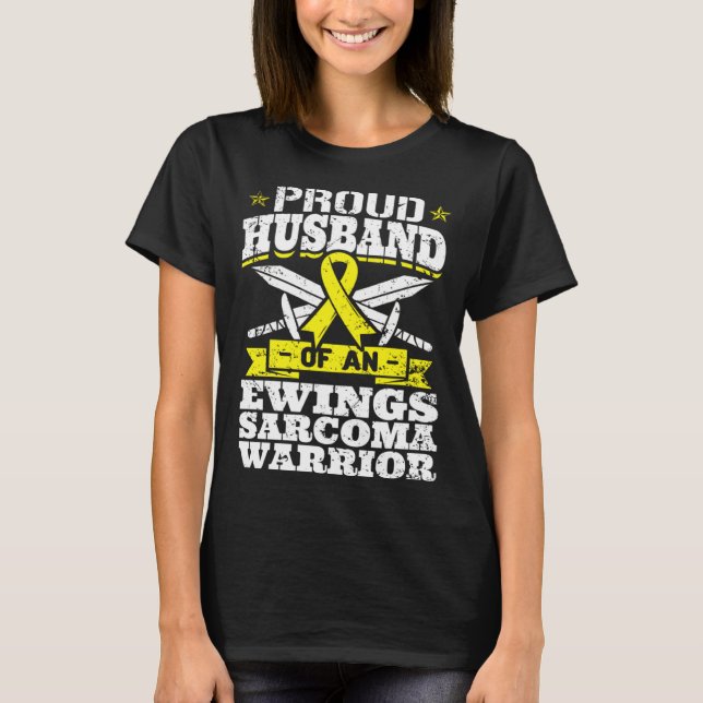 stolt Make i en Ewings Sarcoma Warrior Awarene T Shirt (Framsida)
