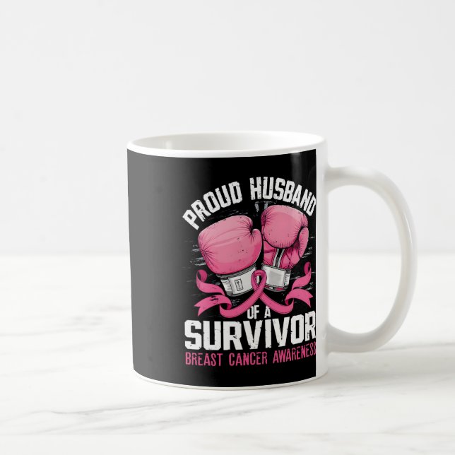 stolt Make i en överlevande boxinghandskar bröst C Kaffemugg (Höger)