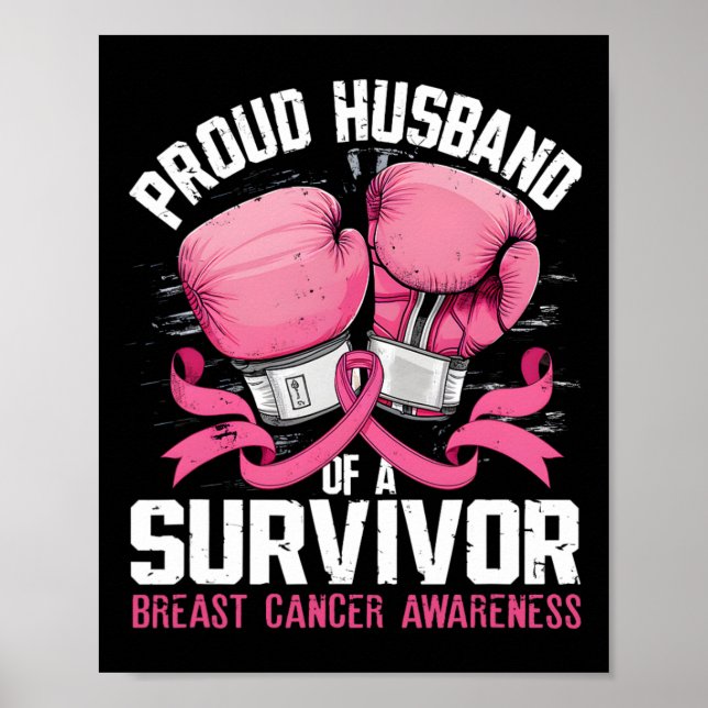 stolt Make i en överlevande boxinghandskar bröst C Poster (Framsidan)