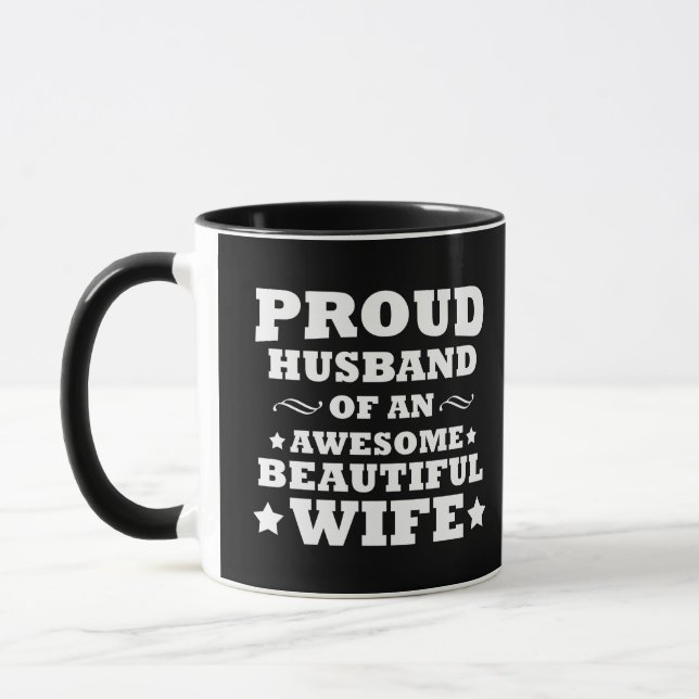 stolt make om en vacker fru i fantastisk mugg (Vänster)