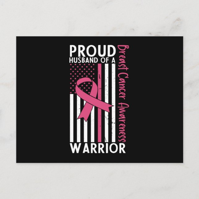 stolt Make över en bröstcancerkorgsfru Vykort (Framsida)