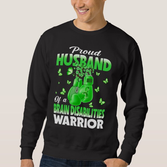 Stolt make till en krigare med hjärnrelaterade fun lång ärmad tröja (Framsida)