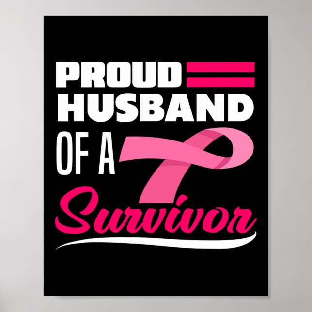 Stolt Make Till En Överlevande Maka Bröstcancer Aw Poster (Framsidan)