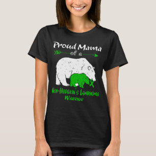 Stolt Mama Björn Non-Hodgkins lymfom medvetenhet T Shirt