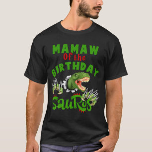 stolt Mamaw från födelsedagen Saurus Dinosaur T Shirt