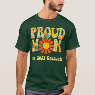Stolt mamma 2023 examen blomma 70S bohemisk vän T Shirt