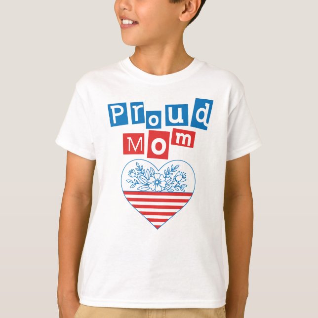 Stolt mamma 4 juli, mors dag t shirt (Framsida)